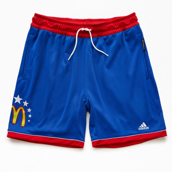 adidas x Eric Emanuel Mcdonald's All American Game Jamfest Shorts (Blue/Red) - Picture 1 of 4